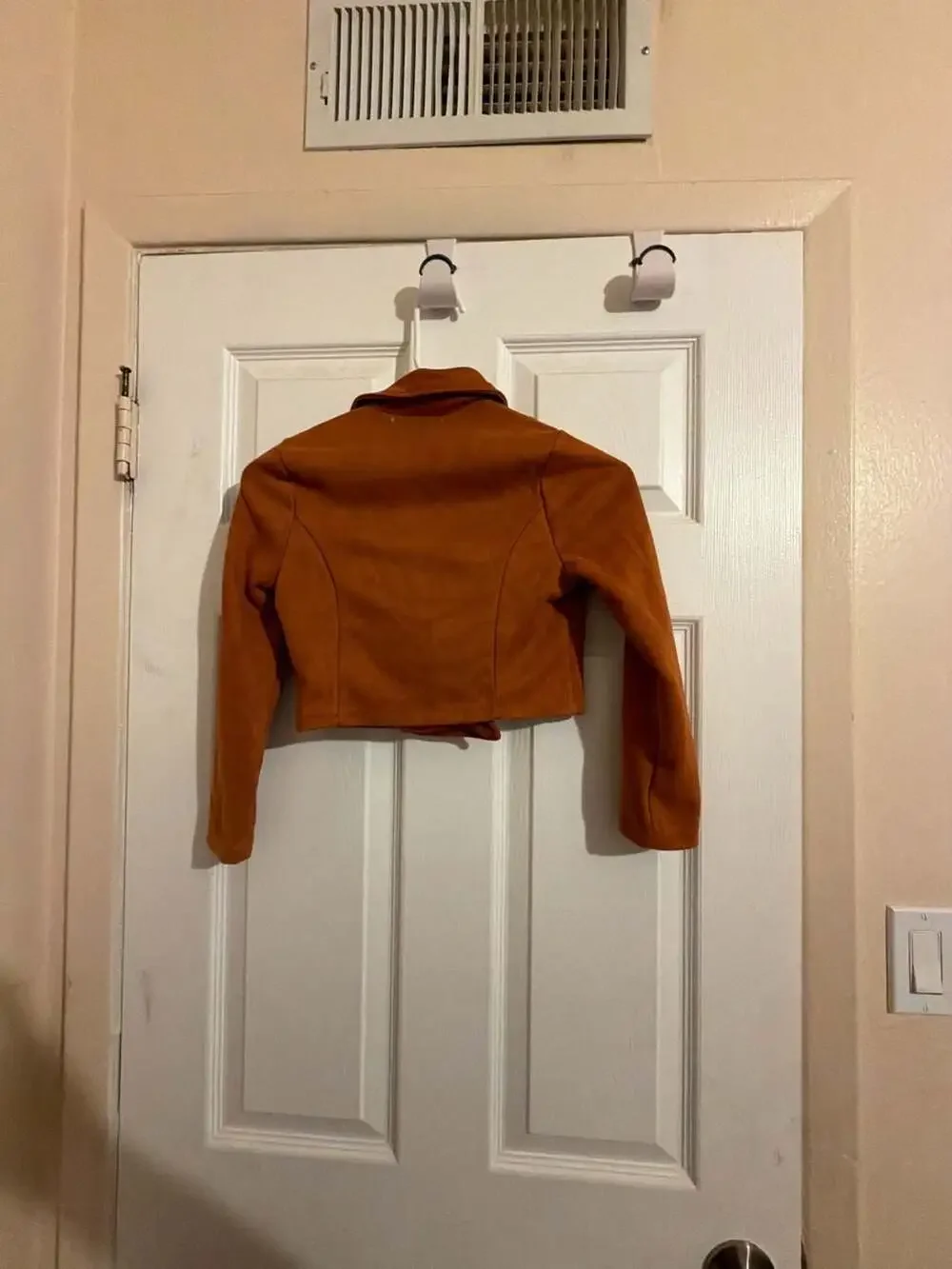 Love to Be Loved Girls Faux Suede Moto Jacket Brown Size 10